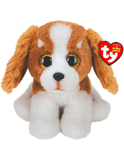 Plush Toy TY Beanie Babies Barker, Brown and White Dog, 15cm