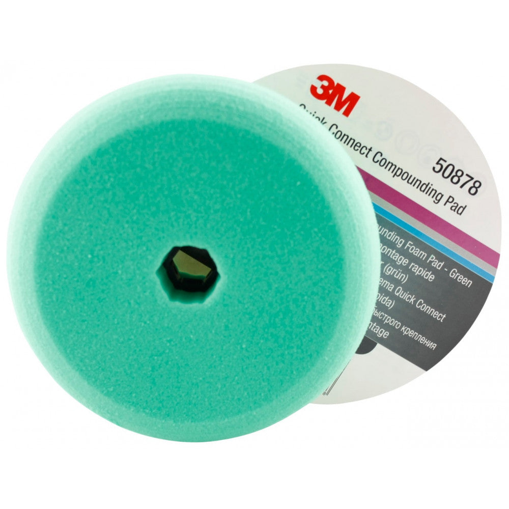 3M Quick Connect Compunding Pad, Green, 150 mm