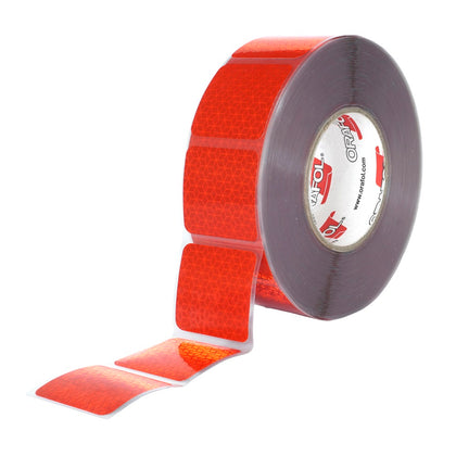 Segmented Reflective Tape Mega Drive Orafol Red, 50mm x 50m