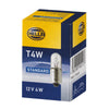 Lâmpadas automotivas T4W Hella Standard, 12V, 4W, 10pcs