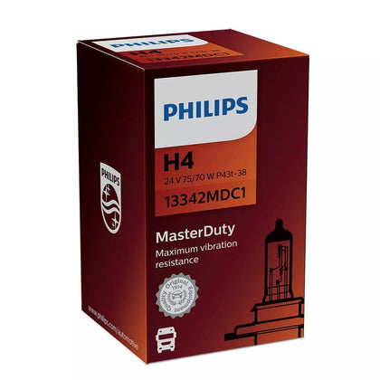 Nákladná halogénová žiarovka H4 Philips MasterDuty, 24V, 75/70W