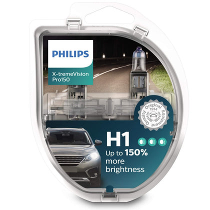 Lâmpadas halógenas H1 Philips X-TremeVision Pro150, 12V, 55W, 2 unid.