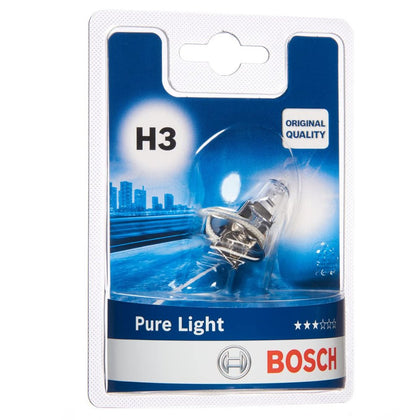 Bombilla Halógena H3 Bosch Pure Light, 12V, 55W