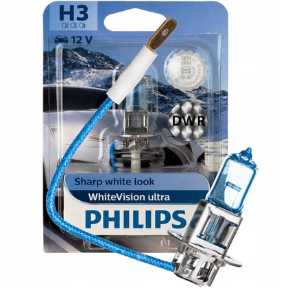 Lâmpada halógena H3 Philips WhiteVision Ultra 12V, 55W