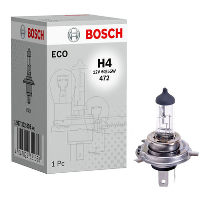 Lampadina alogena H4 Bosch Eco, 12V, 60/55W