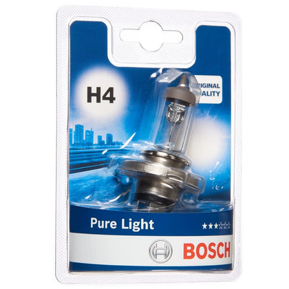 Lâmpada halógena H4 Bosch Pure Light P43t, 12V, 60/55W