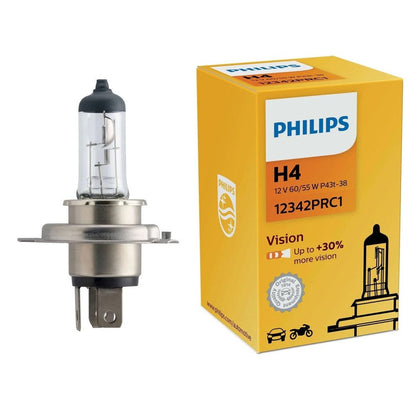 Halogénové žiarovky H4 Philips Vision P43t-38, 12V, 60/55W