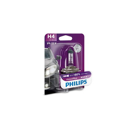 Lâmpada halógena H4 Philips VisionPlus, 12V, 60/55W