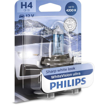Halogenlampa H4 Philips WhiteVision Ultra 12V, 60/55W