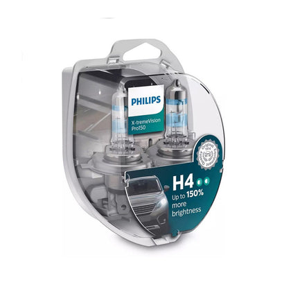 Halogenpærer H4 Philips X-TremeVision Pro150, 12V, 60/55W, 2 stk.