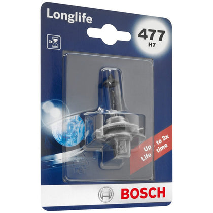 Lâmpada halógena H7 Bosch Longa Vida, 12V, 55W