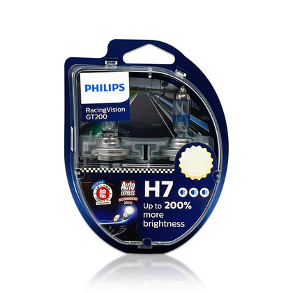 Halogeenlampen H7 Philips Racing Vision GT200, 12V, 55W, 2 stuks