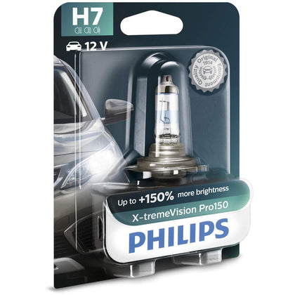 Halogenpære H7 Philips X-TremeVision Pro 150, 12V, 55W