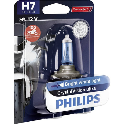 Moto Halogeenlamp H7 Philips CrystalVision Ultra Moto 12V, 55W