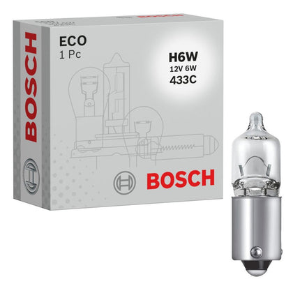 Nummerskylt Glödlampor Auto H6W Bosch Eco, 12V, 6W, 10st