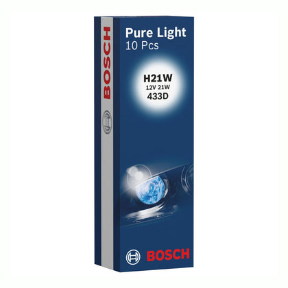 Signālspuldzes H21W Bosch Pure Light, 12V, 21W, 10gab