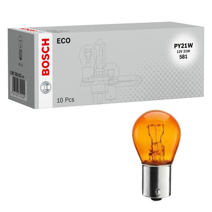 Bombillas de luz de señalización PY21W Bosch Eco, 12V, 21W, 10uds