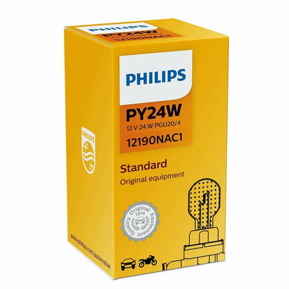 Lâmpada indicadora frontal PY24W padrão Philips, 12V, 24W
