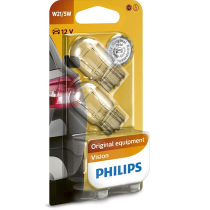 Lampadine convenzionali per interni e segnalazione W21/5W Philips Vision, 12V, 5/21W