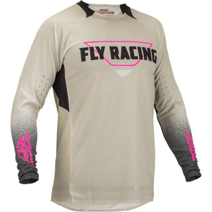 Camisa Off-Road Fly Racing Evolution DST, Bege/Preto/Rosa, Pequena