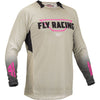Off-Road tričko Fly Racing Evolution DST, béžová/čierna/ružová, malá