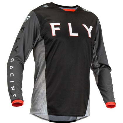 Offroad-shirt Fly Racing Kinetic Kore, zwart/grijs, 2XL