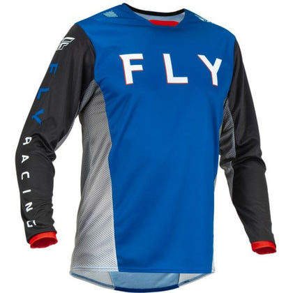 Camisa Off-Road Fly Racing Kinetic Kore, Preto/Azul, Médio