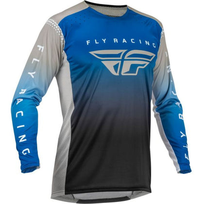 Offroad-Shirt Fly Racing Lite, Schwarz/Blau/Grau, Medium