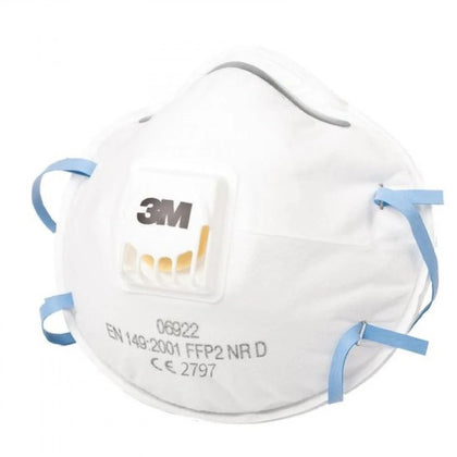 3M Disposable Respirator, Valved, Cup Shaped FFP2