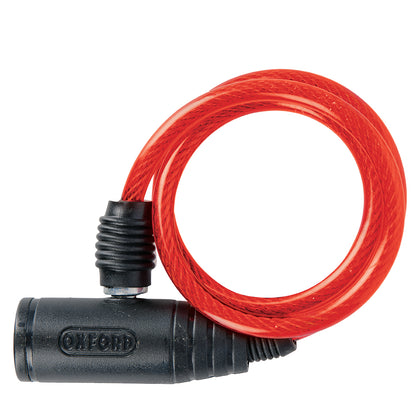 Compact Cable Lock Oxford Bumper, Red, 6mm x 60cm