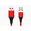 Magnetisk USB-laddningskabel - USB C 3.0 Mega Drive, 5A, 1,5 m, Röd