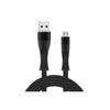 USB podatkovni kabel za punjenje - Micro USB Mega Drive, 2,4 A, 1 m, crni