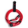 Elektriskās automašīnas uzlādes kabelis Defa eConnect Mode 3, 32A, 7,4kW, sarkans, 5 m