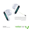 Casque sans fil Vetter Echo Wi Bluetooth 5.0 intra-auriculaire, blanc