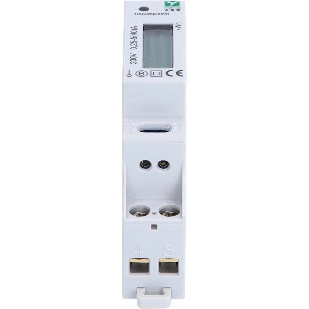 Efuturo Electricity Meter for Top-Hat Rail, 1-Phase, 3.7/7.4 kW