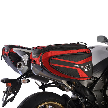 Sacoche de moto double Oxford P50R, sacoches rouges
