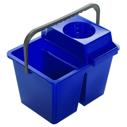 Double Bucket with Squeezer Esenia, 2 x 7L, Blue