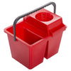 Double Bucket with Squeezer Esenia, 2 x 7L, Red