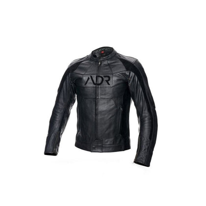 Moto Leather Jacket Adrenaline Spirit PPE, Black