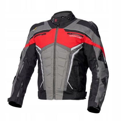 Touring Moto Jacket Adrenaline Scorpio PPE, Black/Grey/Red