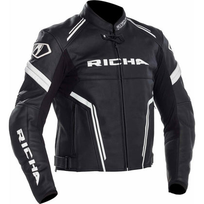 Moto Leather Jacket Richa Assen Jacket Long, Black/White