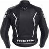 Moto kožená bunda Richa Assen Jacket dlhá, čierno-biela