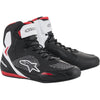 Moto Boots Alpinestars Faster-3 Rideknit Shoes, Black/White/Red