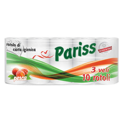 Papel higiénico Pariss, 3 capas, 10 rollos