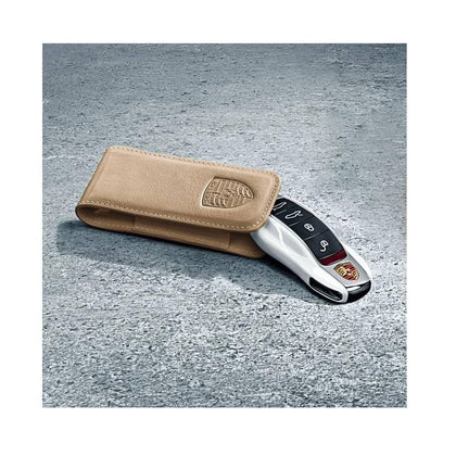 Porsche Leather Key Case, Beige