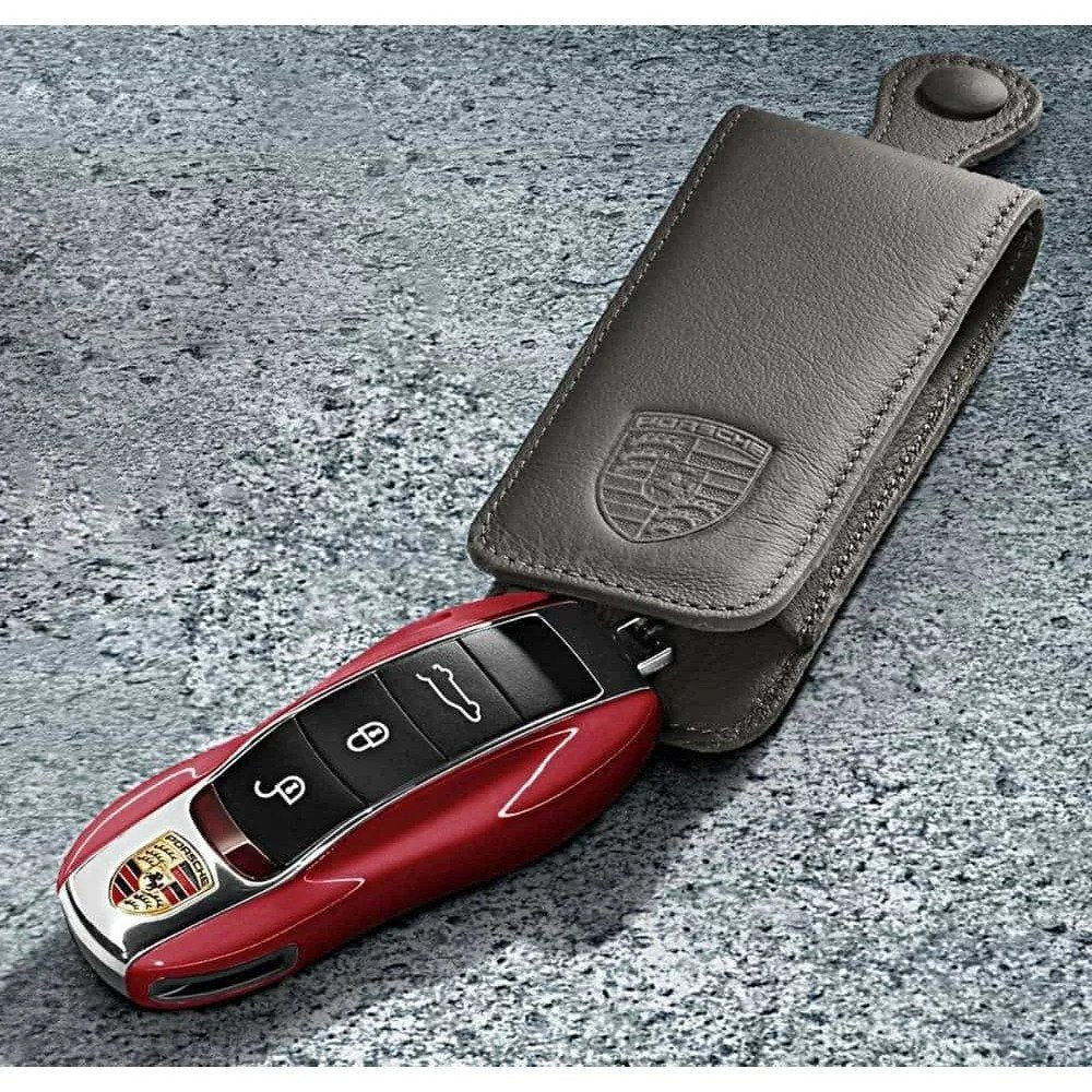 Handgefertigtes Leder PORSCHE Autoschlüssel Etui.Leder Auto Schlüssel Fob  Abdeckung,Fernschlüssel Etui,Auto Schlüsselbund - .de