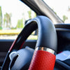 Poťah na volant Umbrella Lux, čierno-červený, 37 - 39 cm