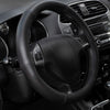 Steering Wheel Cover Umbrella Genuine Leather, Black, 37 - 39cm