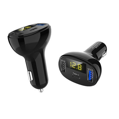 Auto Charger with Voltmeter Mega Drive, USB C