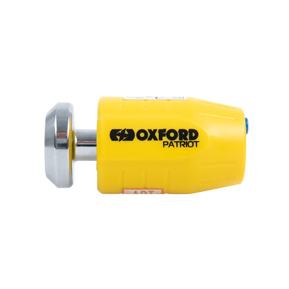 Blocca disco per moto con perno Oxford Patriot, 14 mm, giallo